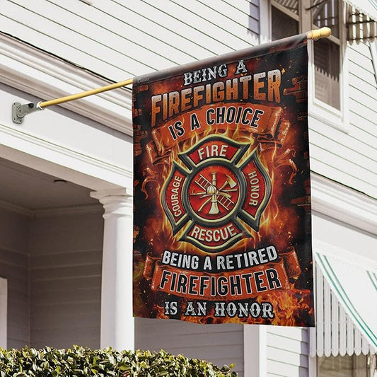 FLAGWIX Firefighter Flag Decorations - Independence Day, 4th of July Decorations Outdoor Flags, House Flag 30x40 - USA House Garden Flags Premium Polyester, Decorative Indoors Outdoor Flags