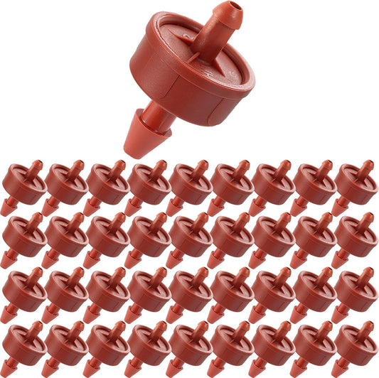 200Pcs 2GPH Pressure Compensating Irrigation Spot Drippers,Constant Flow Barb Outlet Watering Dripper Emitters Heads Parts for 1/4 Inch Watering Tubing Line for Garden Pots Plant Irrigation Systems