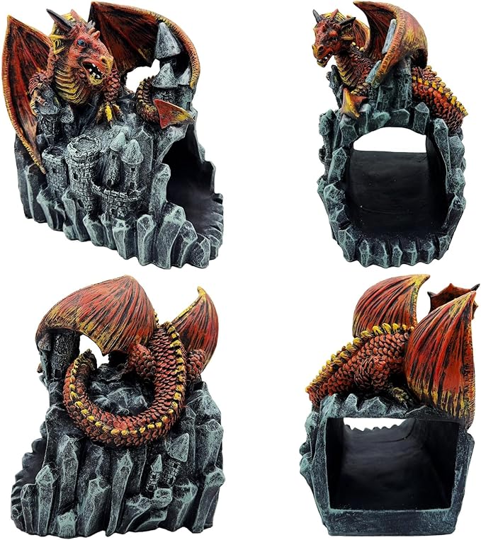 Dragon Statue Gutter Downspout Extender,Garden Outdoor Decor Sculpture,Gutter Diverter Rain, Splash Block,Eco-Friendly Resin, Decorative Gutter Extension Downspout, Ideal for 3"x4" Downspouts