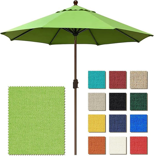 EliteShade USA 10-Year-Non-Fading 9Ft Market Umbrella Patio Umbrella Outdoor Table Umbrella with Ventilation, Macaw Green