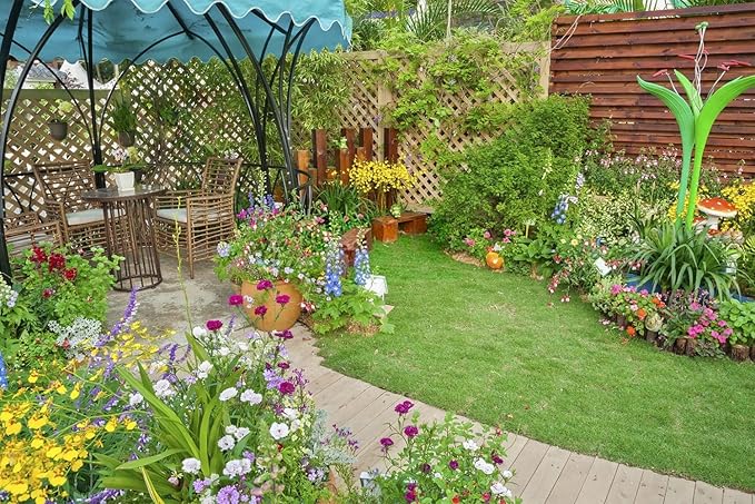 10000+ Perennial Mix Wildflower Seeds 16 Assorted Varieties of Heirloom Flower -1oz Zinnia Poppy Crimson Clover Milkweed Lupine Marigold Mexican Hat Sage Nasturtium