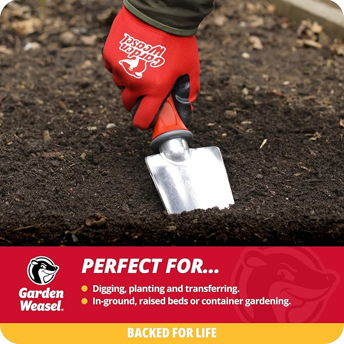 Garden Weasel Garden Trowel | Plant, Dig and Cultivate | Planting and Gardening Hand Digging Tool, Heavy Duty Trowel, Mini Gardening Shovel | 91365