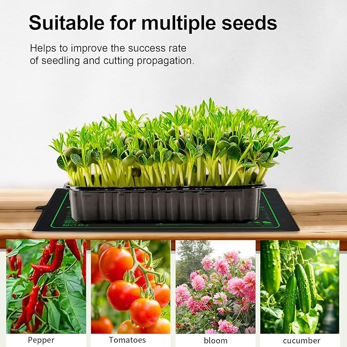 20"x 10" Seedling Heat Mat with Digital Thermostat Combo Set,ETL Certified and Durable Waterproof Warm Hydroponic Heat Mat for Germination,Indoor Gardening,Brewing and Greenhouses