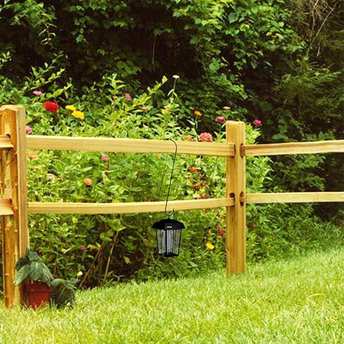 24 Inch Large Tree Branch Hooks, 6 Pack Extra Long Metal Black S Hooks for Hanging Plants, Garden Hooks for Hanging Bird Feeders,Plant Hooks Outdoor Hanging Basket-Outdoor or Indoor Use