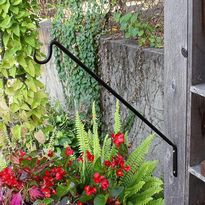 Achla Designs Wall Mount Bracket Shepherd's Pole, Angled (BGP-09)