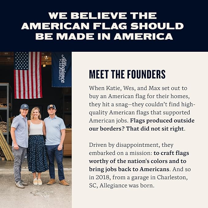 American Flag | American-Sourced Nylon Fabric, Embroidered Stars, Hand-Stitched | Proudly Made in USA (4' x 6')