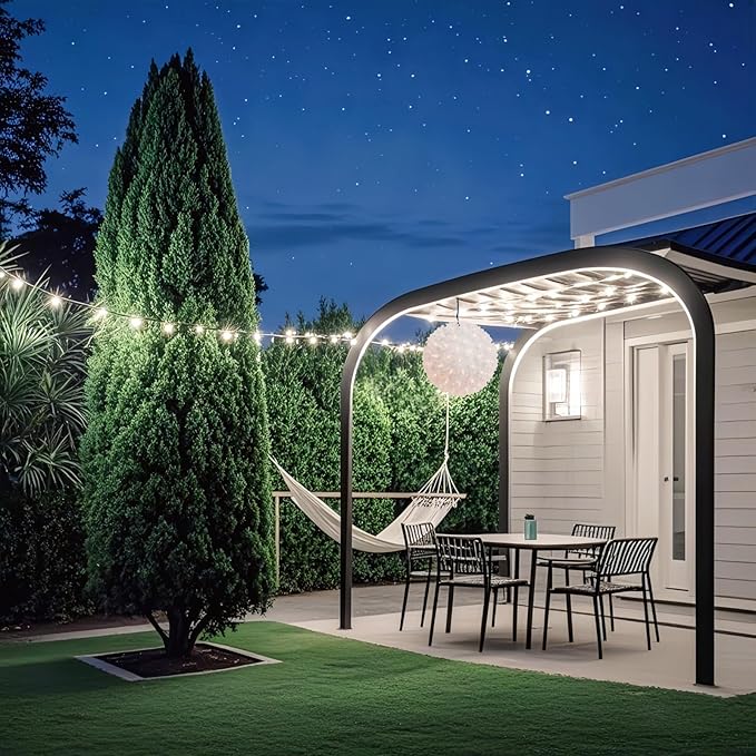 100 Clear Warm Christmas Sphere Light, UL Certified and Commercial Grade 7.5 Inches Hanging Sphere, for Indoor and Outdoor Party, Garden, Gate, Patio, Trees.