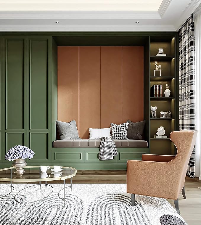 Dimoon 118''x15.7'' Green Skin Peel and Stick Wallpaper Contact Paper Modern Self Adhesive Wall Paper Removable Renter Friendly Textured Solid Color Vinyl Roll (118''x15.7'',Dark Green Skin)