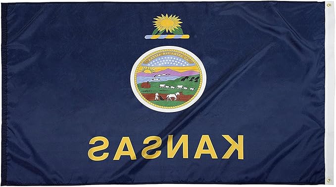 FlagSource Kansas Nylon State Flag, Made in the USA, 5x8'
