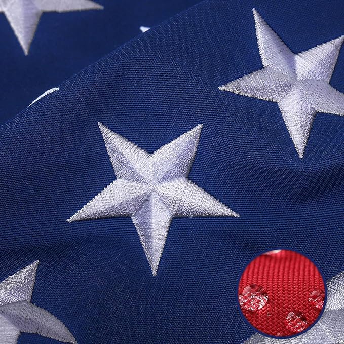 American Flag 4x6 Ft ，Upgraded Thickened - Spun Polyester Series Fade-Resistant Ultra Durable Tear-Resistant Heavy Duty Flags Heavy Duty, Embroidered Stars, Sewn Stripes, Brass Grommets