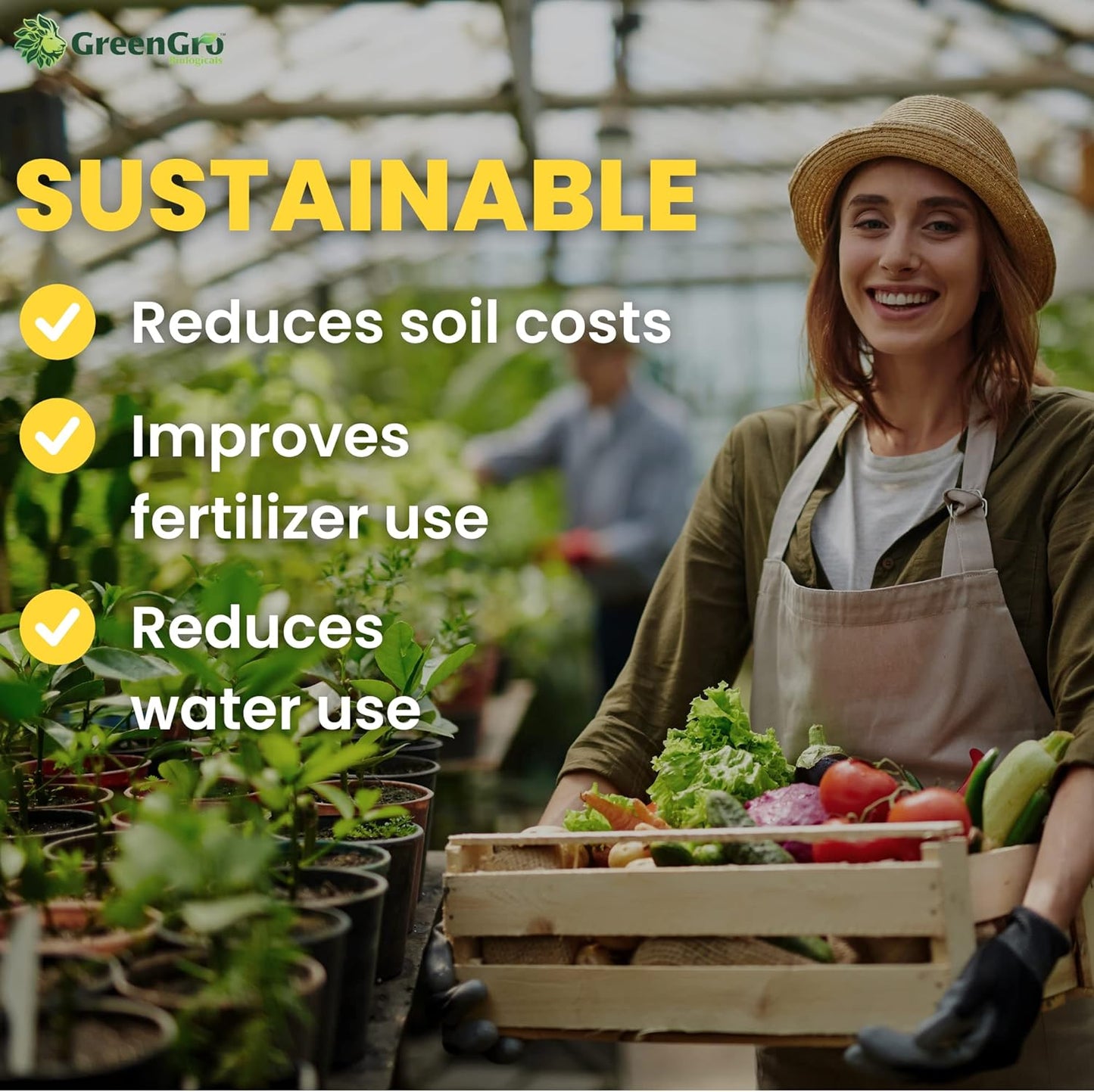 GreenGro Earthshine - Biochar & Humic Acid Blend/Activated Charcoal/Sequesters Carbon/Organic Soil Booster, Top Soil, Plant Food/Compost Tea/Derived from Worm Castings / 30 lb.