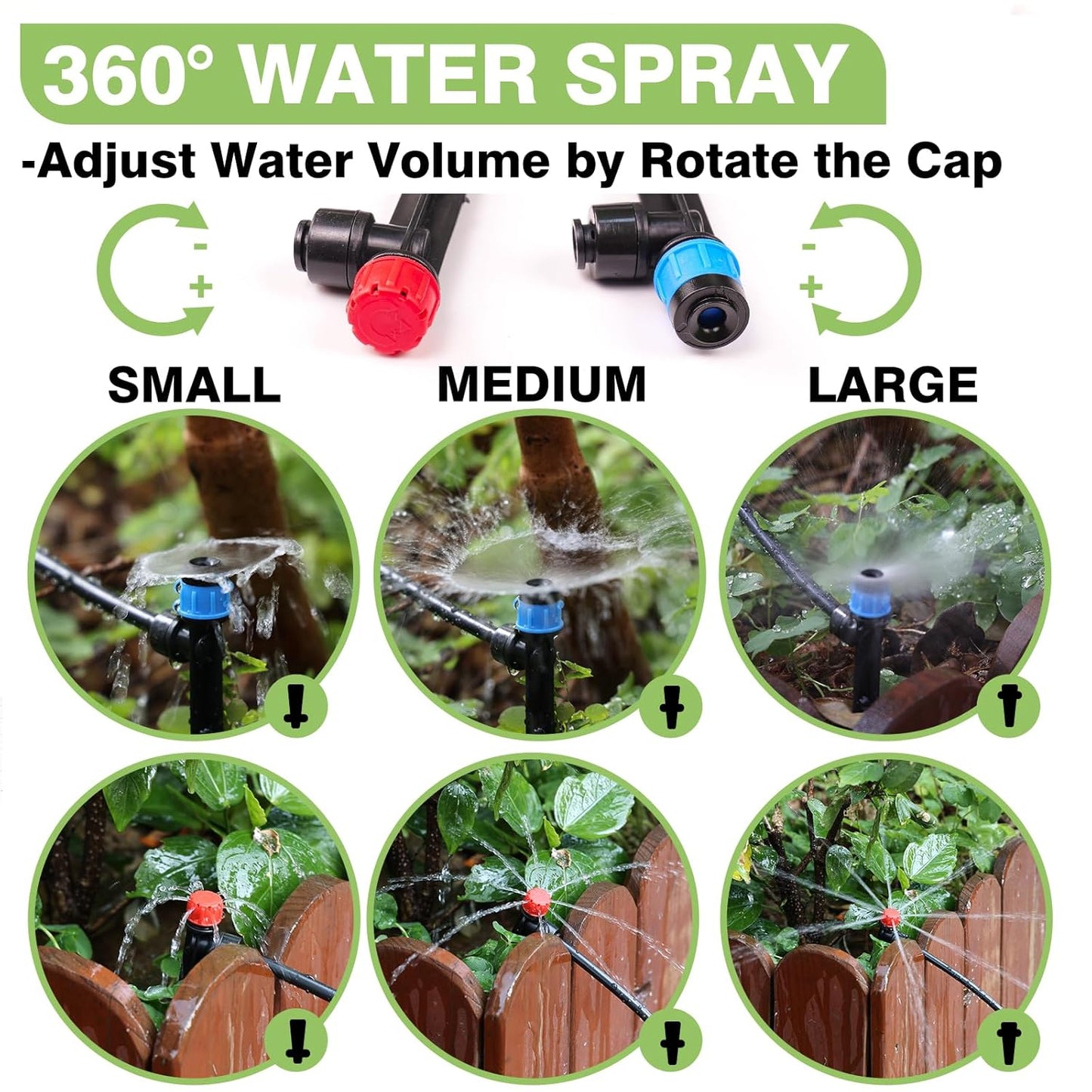 240FT Drip Irrigation System Kit New Quick-Connect, Automatic Garden Watering Misting System for Greenhouse, Yard, Lawn, Plant with 1/2 inch Hose 1/4 inch Distribution Tubing and Accessories