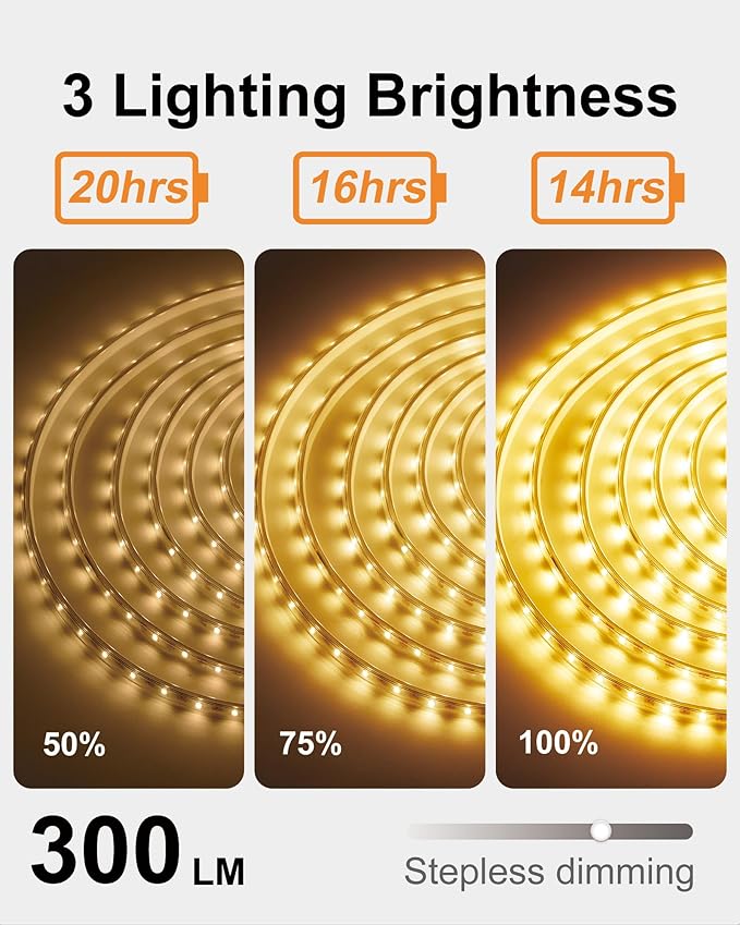 32.8FT 600LED Solar LED Strip Lights Outdoor, Solar Outdoor String Lights, Upgarde Solar Rope Lights with Timer Remote Auto ON/Off for Step, Stair, Deck, Fence, Patio,Yard Decor(Warm White, 32.8 FT)