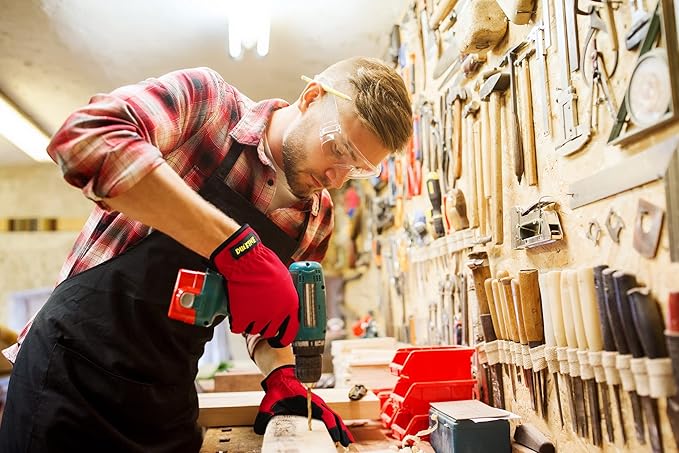 DULFINE High Performance Work Gloves For Men(12 Pairs Pack), High Dexterity Touch Screen For Multipurpose,Excellent Grip (Extra Large)