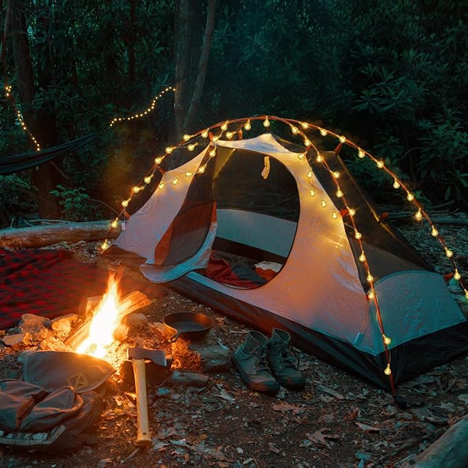 22.9ft 70LED Globe String Lights Outdoor, Crystal Fairy Light IP44 Waterproof Outdoor Hanging Decorative Lights for Home Tent Patio Garden Party Wedding Decor