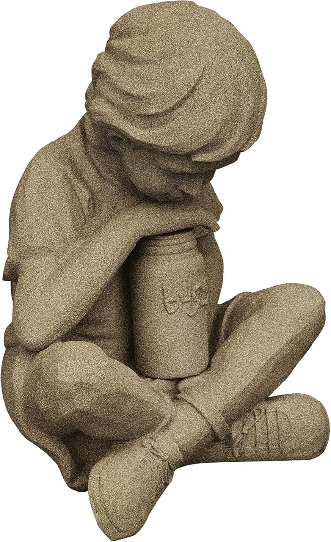 EMSCO Group Nature Boy Statue – Natural Sandstone Appearance – Made of Resin – Lightweight – 16” Height