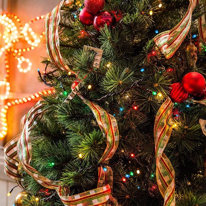 1000 LED 328ft 8 Modes with Timer Christmas String Lights IP55 Outdoor Waterproof UL Certificated Indoor Fairy Lights Garden Patio Wedding Christma Trees Parties Decoration Multicolor