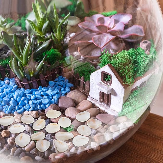 Fabbay Engraved Inspirational Stones Encouragement Motivational Rocks with Words Garden Positive Gift for Christmas Thanksgiving(White,40 Pcs)