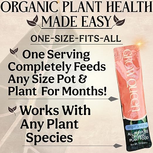 All-in-One Complete Organic Plant Food, Indoor Plant Food for Houseplants, Organic Fertilizer for Vegetable Gardens, 7 Formulated Single Servings Feeds 14 gal Fast and Slow Release