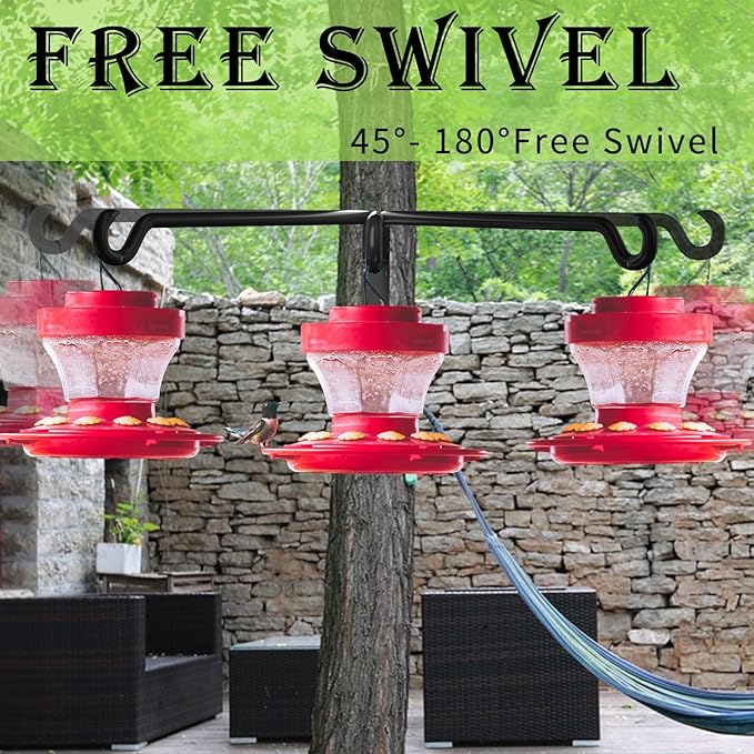 8 Inch 2 Pack Plant Hangers Outdoor, Wall Plant Hanger, Plant Hangers Indoor, Bird Feeder Hangers for Outside, for Bird Feeders, Planters, Lanterns, Wind Chimes, Home Decor