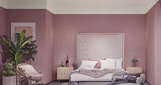 Dimoon 236''x17.7'' Pink Peel and Stick Wallpaper Contact Paper Modern Self Adhesive Wall Paper Removable Renter Friendly Textured Solid Color Shelf Cabinet Vinyl Roll (236''x17.7'',Grey Pink)