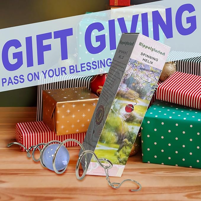 Gazing Ball Spiral Tail Wind Spinner,Decorative Wind Spinner 11inch Tail and 2 inch Glass Orb.Indoor Outdoor Wind Spinner Tail Sun Catcher Garden Decoration-13 inch Height(Purple)