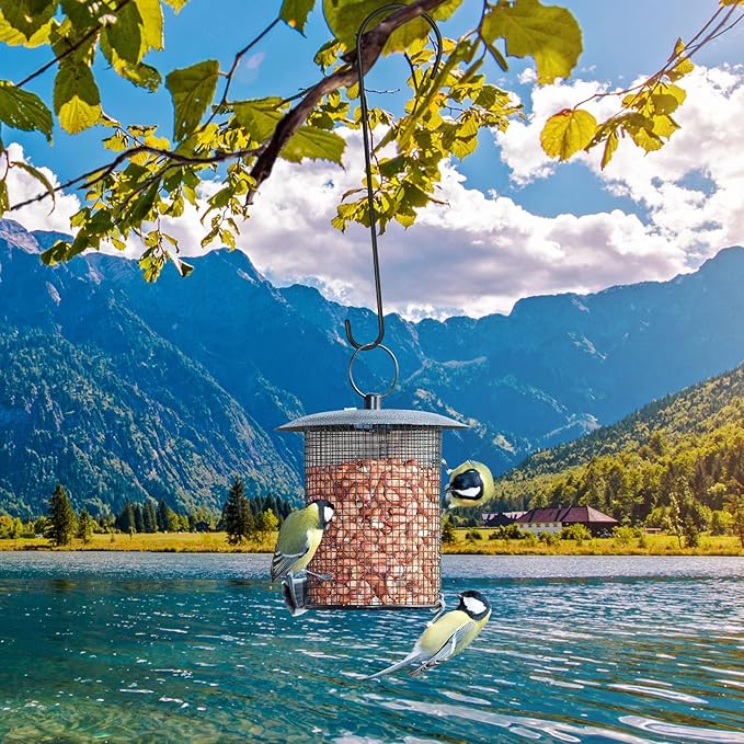 6 Packs 24 Inch Long S Hooks for Hanging Plants,Extra Large S Hooks,Metal Bird Feeder Hooks, Rustproof Garden Planter Hanger for Tree Branch, Basket, Lanterns, Wind Chimes, Outdoor Use