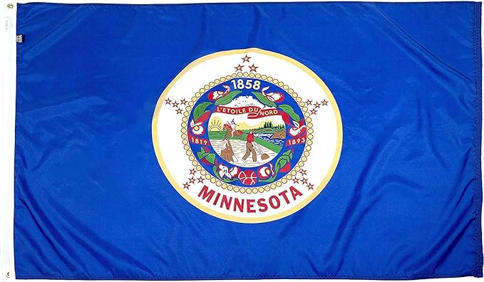 FlagSource Minnesota Nylon State Flag, Made in the USA, 5x8'