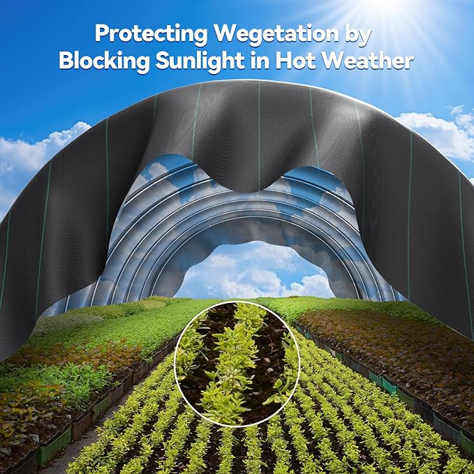 6ftx300ft Weed Barrier Landscape 3.2oz Fabric Heavy Duty, Woven Weed Control Cloth, Woven Geotextile Fabric for Underlayment, Gardening Ground, Commercial Driveway Weed Block Cover Mat