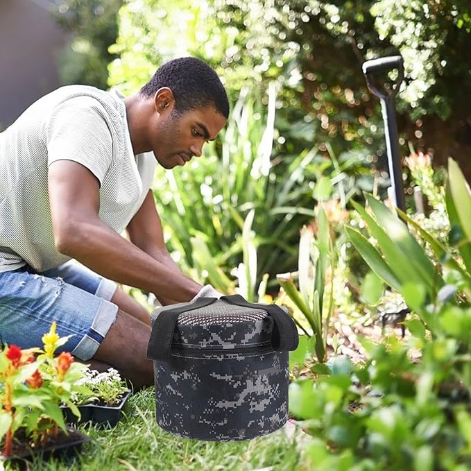 GANAZONO Foot Stool Outdoor Gardening Hip Attached Work Seat Farming Cushion Hip Chair with Waist Buckle for Elderly Gardener Outside Planting Farming Fishing Camping Random Color