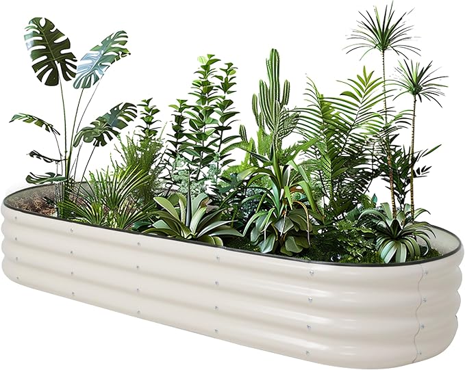 Galvanized Raised Garden Bed Kit Outdoor Metal Garden Planter Box for Backyard Gardening, Planting Vegetables, and Patio (70.8"x23.6"x11.8")