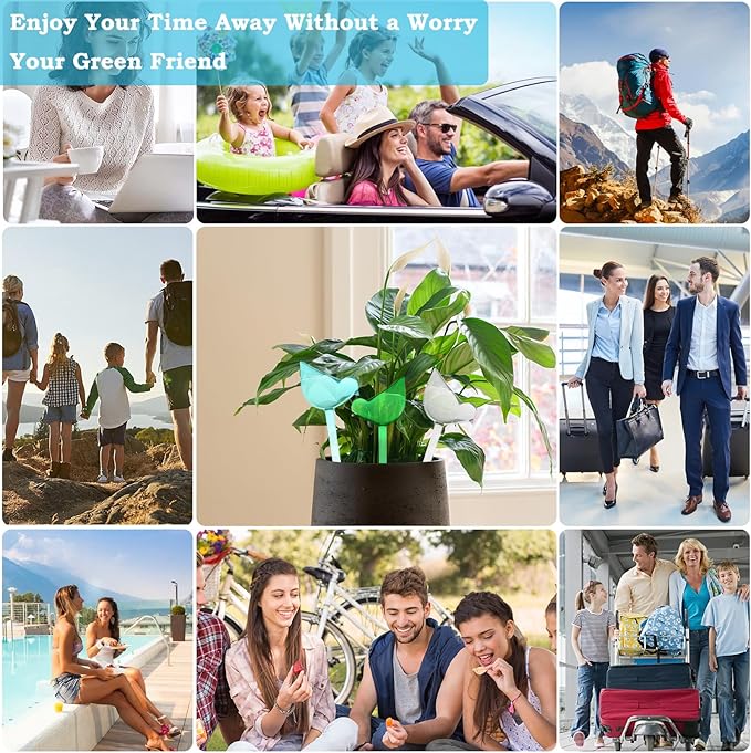 12PCS Plant Watering Globes, Bird Shaped Watering Bulbs for Outdoor Plants, Automatic Self Watering Spikes Plant Watering Bulbs for Indoor Outdoor Plants, Gifts for Plant Lovers