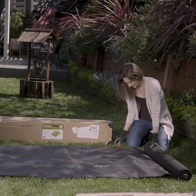 ECOgardener Premium 5oz Landscape Fabric, 4ft x 250ft Pro Garden Weed Barrier - Durable & Heavy Duty Weed Block Gardening Mat, Easy Setup & Superior Weed Control, Eco-Friendly & Convenient Design