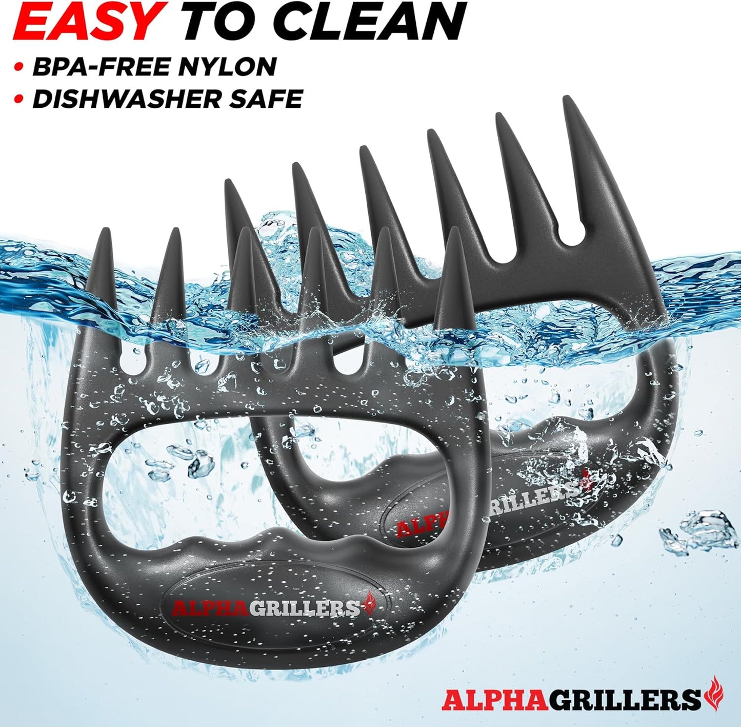 Alpha Grillers Meat Shredder Claws - Grilling Accessories Gifts for Men Dad Him Husband Son Boyfriend Birthday - BBQ Accessories Grill Puller for Cooking Shredding Barbecue Smoker Pulled Pork Chicken