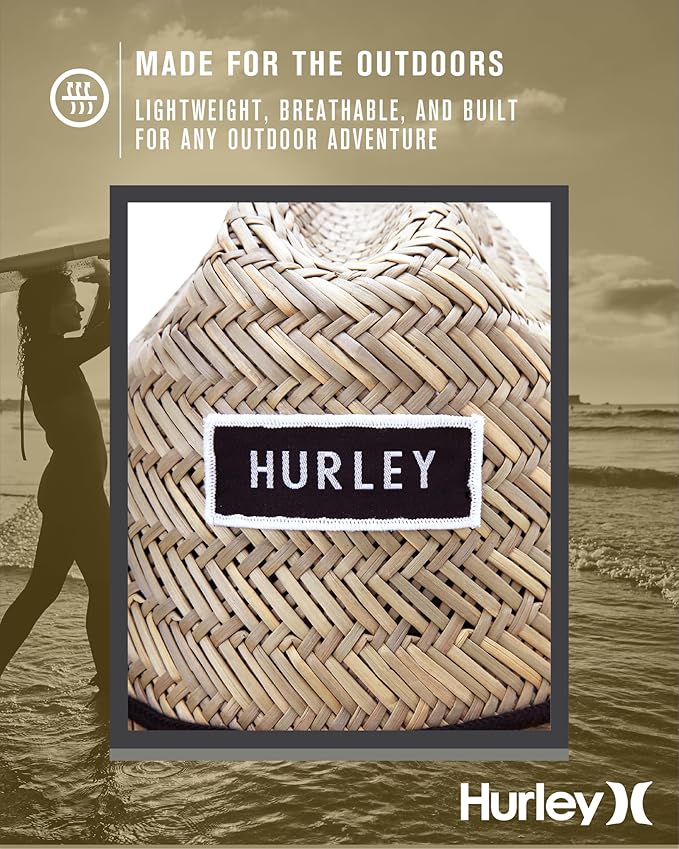 Hurley Men's Straw Hat - Bayside Lifeguard Straw Sun Hat