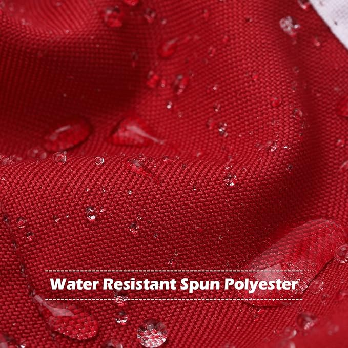 American Flag 4x6 Ft Deluxe Water Resistant Series Made From Heavy Duty Super Tough Spun Polyester/Embroidered Stars/Sewn Stripes/Brass Grommets,US Flags Perfect for Outside