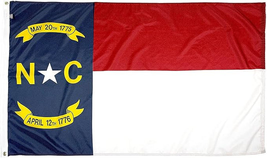 FlagSource North Carolina Nylon State Flag, Made in the USA, 5x8'