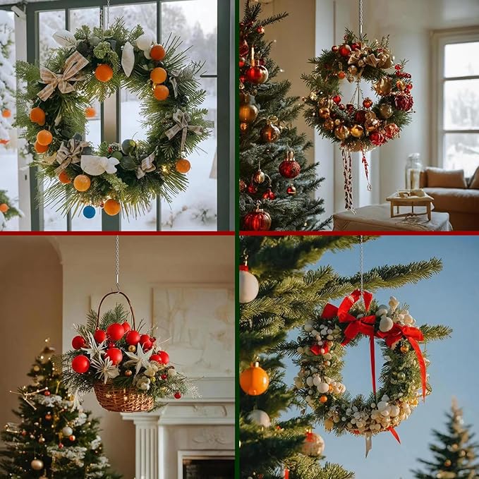 15 Pack 25" BLK Storagehook Black Hanging Chains with Hooks for Hanging Bird Feeders Planters Baskets Billboards Lanterns Wind Chimes Ornaments