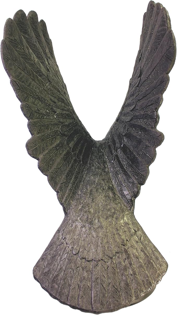 EMSCO Group Freedom Eagle Statue – Natural Bronze Appearance – Made of Plastic Resin – 32” Height