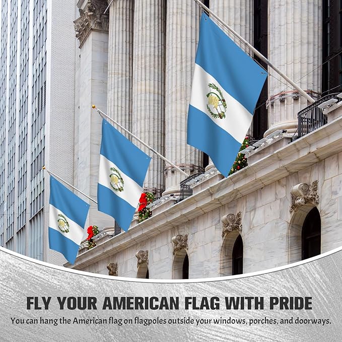 Guatemala Guatemalan Flag Garden Yard House 2x3 ft Flags Double Sided Print Banner Indoor Outdoor Party Home Decorations for Boat Dorm House Balcony