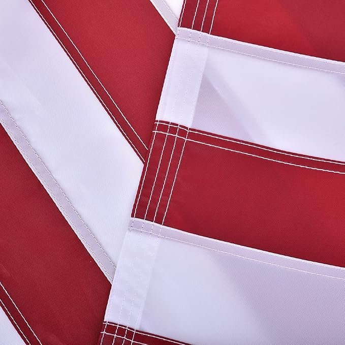 American Flag 10x15 FT, US Flag High Wind with Embroidered Stars, Sewn Stripes, Brass Grommets, Durable USA Flag Outdoor Outside