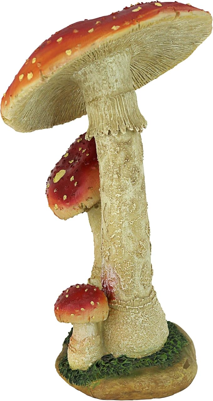 Design Toscano Mystic Forest Mushroom Statue: Red