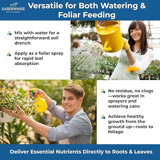 20-20-20 Water-Soluble Fertilizer – Powder for Liquid Plant Food for Indoor & Outdoor Plants, Orchids, Vegetables, Lawns, Flowers – 20 20 20 Fertilizer 2 Quarts (4 lbs)