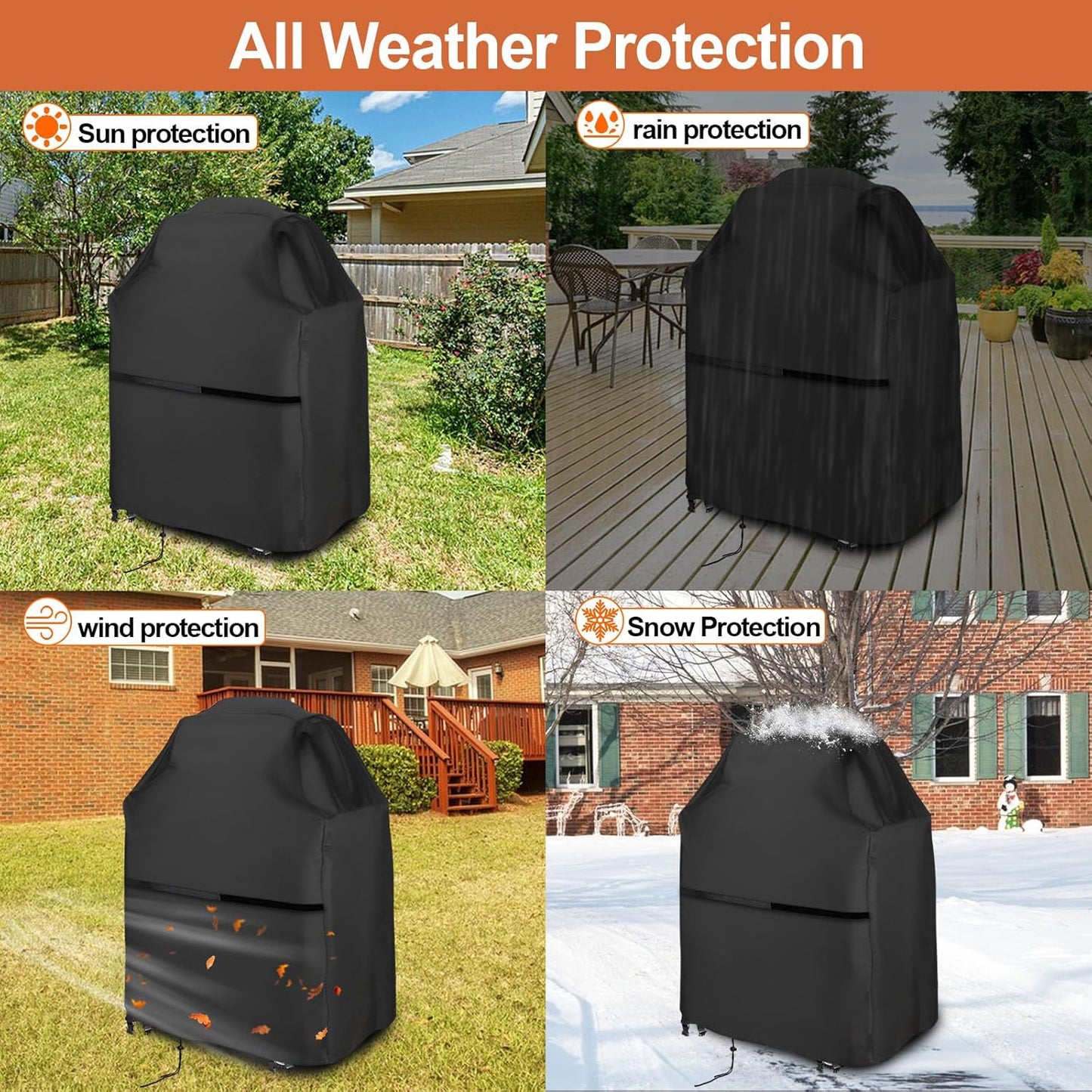 Grills Cover for Charbroil Performance Small Grill - CB1250116P6, Waterproof Gas Charcoal Smokers Grill Covers-32 W x 23" D x 40" H