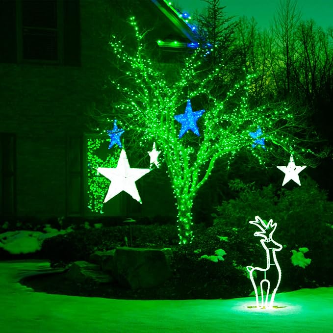 164Ft 500 LED St Patrick's Day Lights, Waterproof 8 Twinkle with Memory Functions Green String Lights for Indoor Outdoor Tree Garden Decoration (Green)