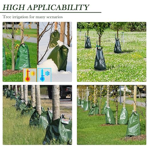 8 Pack 20 Gallon Capacity Watering Bags for Tree, 6-8 Hours Slow Release Tree Water Bags, Reusable Tree Watering Bag, Premium PVC Gator Bags for Healthier Trees, Sapling, Plant