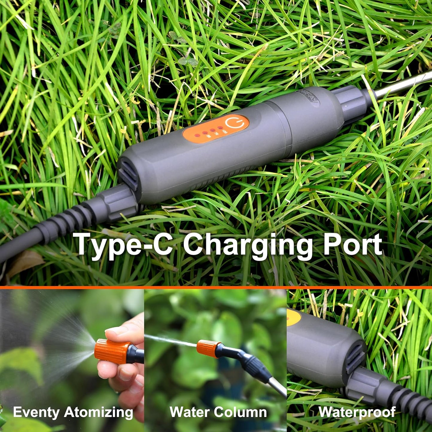 ES4-PRO Electric Sprayer 1 Gallon Built-in 4000mAh,Rechargeable Battery Powered Sprayer with Telescopic Wand,Plant Mister,Kitchen Cleaning,Indoor Watering Can for Plants (Green)