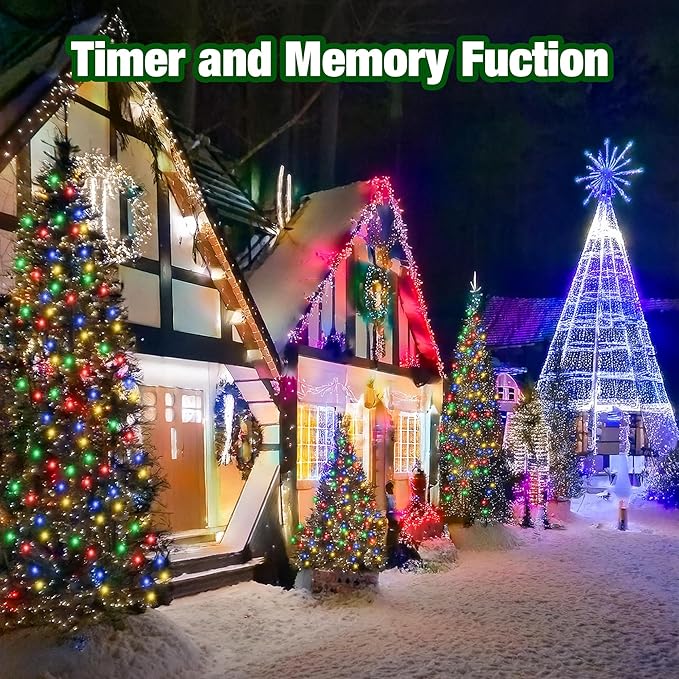 200 LEDs 73ft Green Cable Wire Low Voltage Fairy String Tree Twinkle Lights 12 Modes for Christmas Party, Halloween, Outdoor, Garden, Wedding, Home Decoration (Purple)