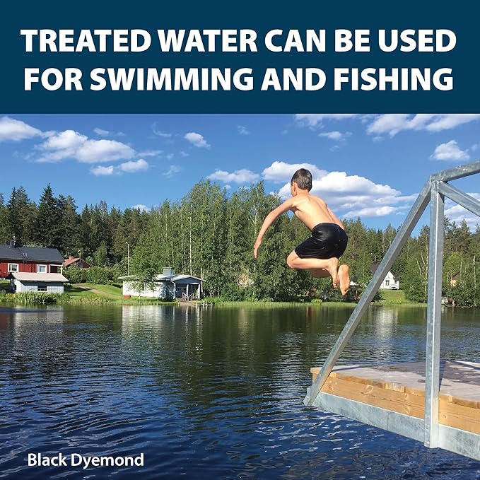 Airmax Pond Dye Packets Nature's Blue Colorant for Large Pond & Lake, Beneficial UV Blocking Color Concentrate, Maintain Clean & Clear Pond, Fish, Bird & Animal Safe, Easy Treatment, 2 Soluble Packets