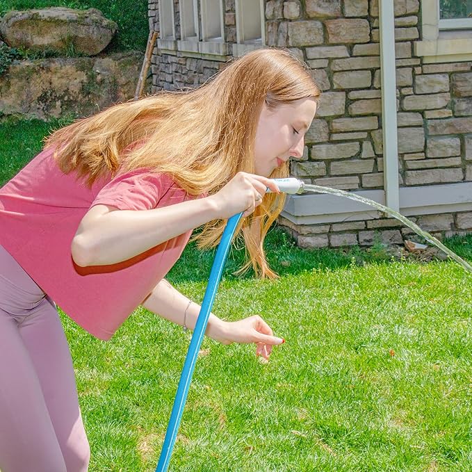 Fevone 75 ft Garden Hose, Heavy Duty Water Hose, Hybrid Polymer, Kink Resistance, Flexible, Durable, Leak Free, Aluminum Fittings, 3/4" GHT, 5/8" ID, 600 Psi, Drinking Water Safe